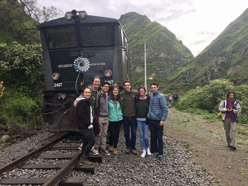 Caylee Schweppe and friends studying abroad