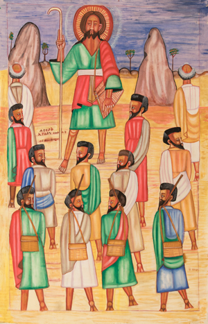 Jesus and His Apostles Went Up the Mountain (detail) by Qes Adamu Tesfaw 