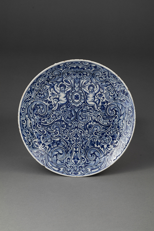 Dish with Baroque Scrolling Design