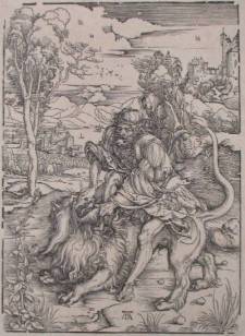 "Samson and the Lion" by Albrecht Durer