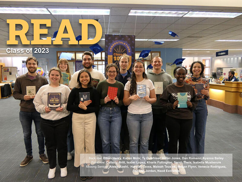 Collage of 2021 senior student library employees