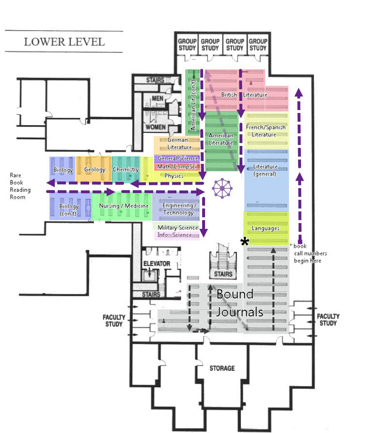 Map of the Lower Level