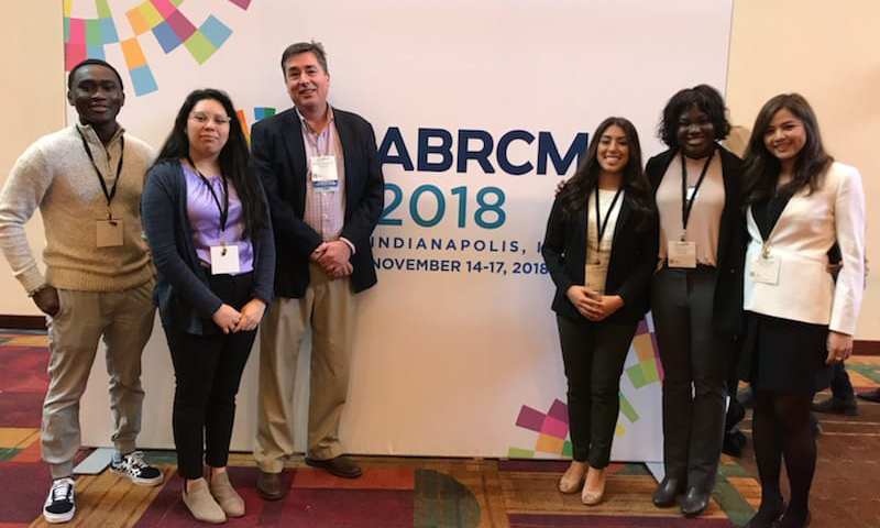 Pictured from left to right are Derrick Obiri-Yeboah, Leslie Perez, Dr. Michael Pikaart, Marissa Solorzano, Clare Da Silva and Anne Sangliana.