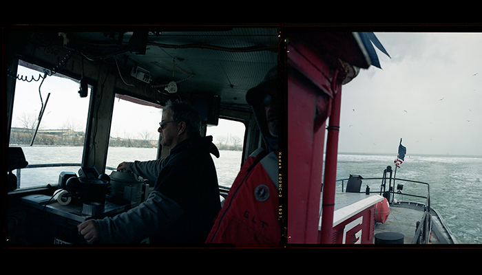 nelson on a tug boat
