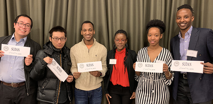 From left to right are Jose Francisco Rivera Vega, Anh Le, Fadi Nshimiyimana, Mary Chikondi Ngoma, Merveilles Ishimwe and Luis Kayiteshonga.