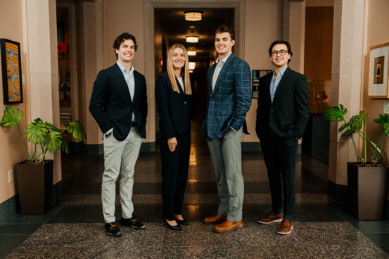 Pictured are the members of Hope’s Team BCG, who finished runner-up in this year’s ACG Cup Competition.  From left to right are Michael Stechschulte, Alyson Kelly, Keegan McNamara and Daniel Ferrier.