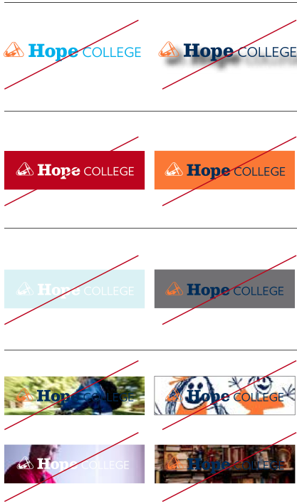 hope college logos not to use