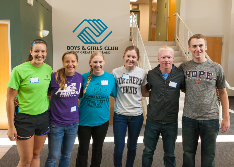 A group of student volunteers