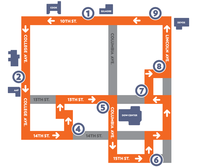 Shuttle route map